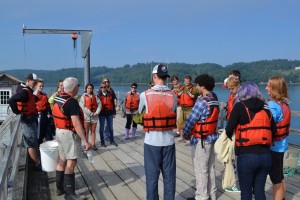 students on the pier