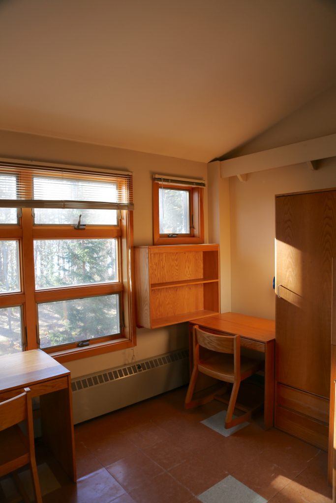 photo of dorm room desk